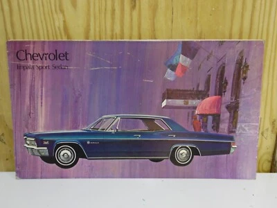 Chevrolet Impala Sport Sedán De Colección Azul Concesionario Promo Cartón 32x18" Foto 1 de 4