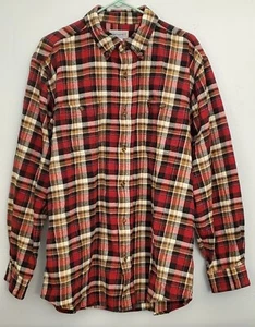 Carhartt Flannel Shirt Mens Size 2XL XXL Button Down Red Long Sleeve - Picture 1 of 7