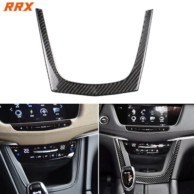 Cubierta de panel de consola central interior de fibra de carbono real para Cadillac XT5 XT6 16-25 Foto 1 de 4
