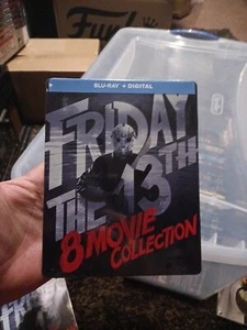Friday the 13th STEELBOOK 8-Movie Collection Blu-ray + Digital Rare Cards Sealed - Picture 1 of 2