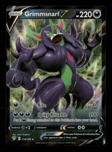 Pokemon SWSH03: Darkness Ablaze #114/189 Grimmsnarl V Ultra Rare - Picture 1 of 2