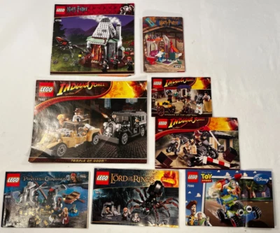 LEGO Lot of 8 Instruction Manuals for Movie Sets Harry Potter Indiana Jones More - Image 1 of 4
