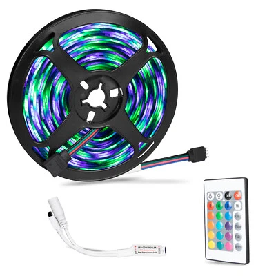 RGB 12V 5M 300MD Flexible DIY LED Strip Light Waterproof For Car Truck Boat Bar - Image 1 of 4