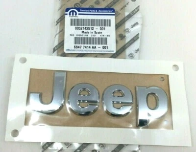 2015-2020 Jeep Renegade front hood chrome Nameplate Emblem new OEM 68477414AA — 第 1/4 张图片