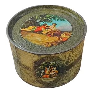 Old Vintage Antique English Litho. Print Milk Powder Used Tin Box , Collectible - Picture 1 of 12