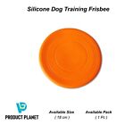 1 x Orange Silicone Dog Training Soft thin Frisbee Throwing Flying Disc 18 cm