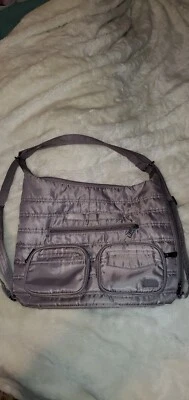 Lug Zipliner Hobo Crossbody Purse Convertible Backpack Gray Gently Used  - Image 1 of 4