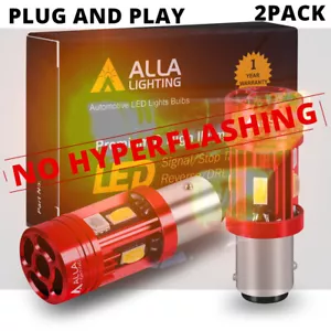 LED CANBUS Amber Front Turn Signal Bulbs for 04-11 Honda Civic Sedan,Plug& Play - Picture 1 of 5