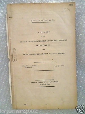 Head of Civil Contingencies an Annual Accounts & Budget 1833/1834 - Image 1 of 4