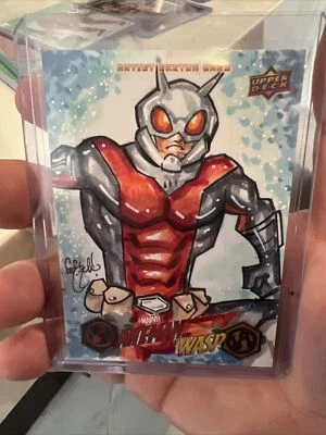 2018 Upper Deck Marvel Antman And Wasp Sketch Antman by Chris McJunkin - Image 1 of 2