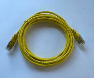 2M - Goobay 50173 CAT 5 Patch Cable FTP 26AWGx2P Yellow Cable Lead #8A257 - Imagen 1 de 6