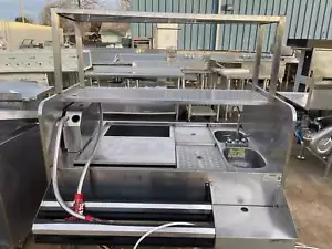Used Krowne Custom Stainless Cocktail/Drink Station with Sink, Ice Bin and 2 Sod - Picture 1 of 12