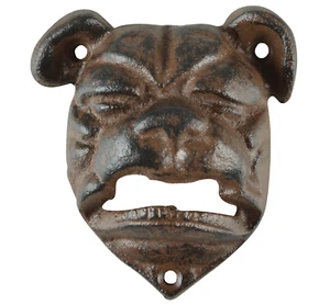 Pratico Apribottiglie Da Parete BULLDOGGE In Ghisa. Decorativo E Funzionale - Imagen 1 de 5