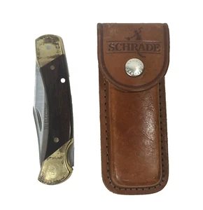 VINTAGE SCHRADE USA UNCLE HENRY LB-7 FOLDING HUNTING LOCKBACK KNIFE W/ SHEATH - Picture 1 of 7