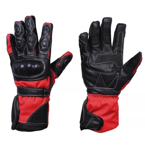 Real Leather Waterproof Motorcycle MOTORBIKE Racing Protective Leather Gloves - Picture 1 of 12