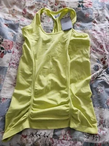 Athleta XL Racerback Tank gelb belüftet Mesh Top Activewear Gym Yoga - Bild 1 von 4