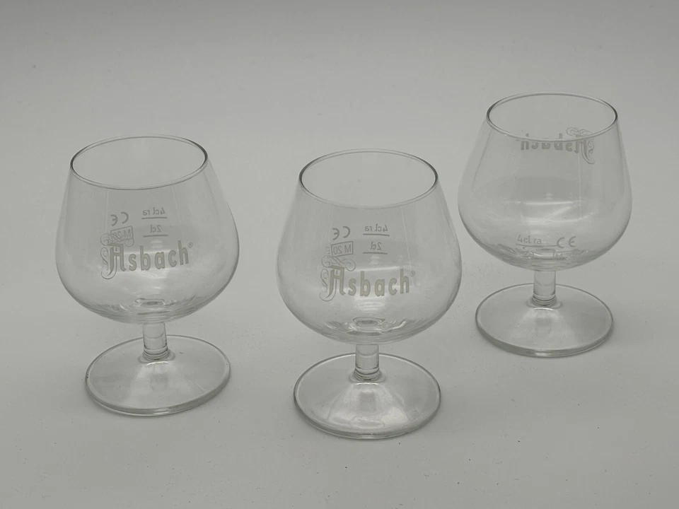 6x Asbach Uralt Weinbrand Cognac Schwenker Longdrink Glas Gläser Cocktail 2/4cl