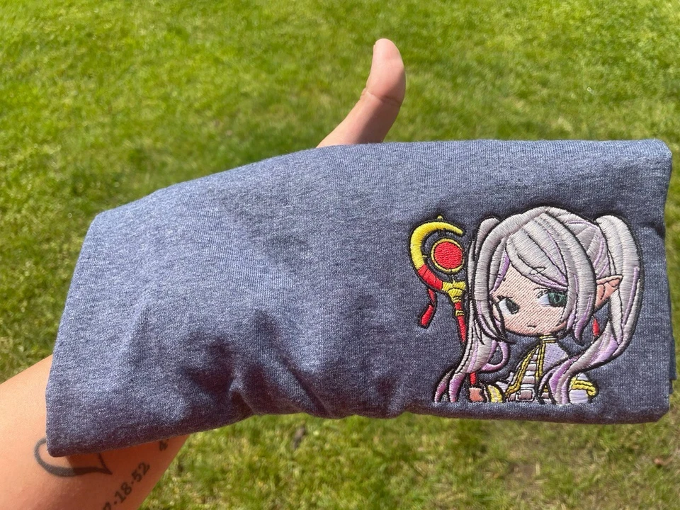 Freiren  embroidered tshirt anime manga beyonds journeys end custom - Image 1 of 1