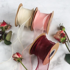 9m 6cm Ruffle Mesh Trim Ribbon Gauze Webbing Edge DIY Bouquet Bow Packaging Trim - Picture 1 of 18