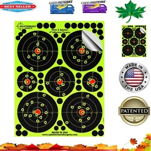 Versatile Adhesive Splatterburst Targets - 25 Pack for Firearms Enthusiasts - Picture 1 of 6