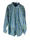 Tommy Hilfiger Men?S 80?S 2 Ply Fabric Striped Button Down Shirt Size Xl