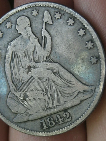 1842 O Seated Liberty Half Dollar- New Orleans, VG/Fine Details Cover