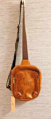 Bolso Bandolera Patricia Nash Andros Signature Map Riot Rust Cuero Foto 1 de 4