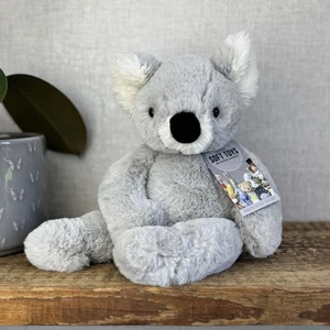 Jellycat Benji Koala Mediano - Retirado Suave Gris Gorro Koala Acurrucado 14" - Imagen 1 de 12