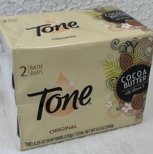 Tone Original Cocoa Butter With Vitamin E Bar Soap - Pack of 2 - 4.25 Oz Ea - Picture 1 of 8