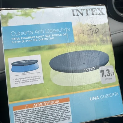 Intex 7.3 Ft Above Ground Swimming Pool Debris Cover Tarp Fits 8 Foot Pool - Image 1 of 4