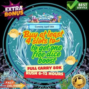 AQUA_PARTNERS Event Mono_Poly -Go ||Every Purchase 4 Slots Free dice Boost|| - Picture 1 of 1
