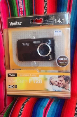 Cámara compacta Vivitar ViviCam F128 14,1 megapíxeles vintage de 2,7" sin abrir Foto 1 de 4