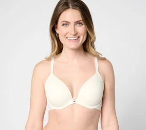 Breezies Cotton Stretch Underwire Convertible Bra Coconut D/38 New - Picture 1 of 1