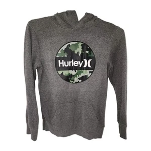 Hurley Youth Boys Gray Camo Camouflage Hoodie Hooded Sweatshirt Size 14/16 - Picture 1 of 3