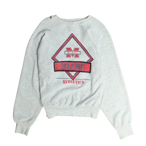 Vintage Miami University Athletics Sweatshirt Gray Size Large 90s NCAA Cover