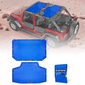 Xprite Blue Sun Shade Mesh Soft Top Cover UV Protection for Jeep Wrangler JK 07+ - Bild 1 von 7