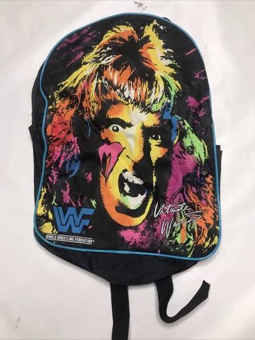 WWF Wrestling Ultimate Warrior School Backpack  1991 Vintage 90s GREAT! Cover