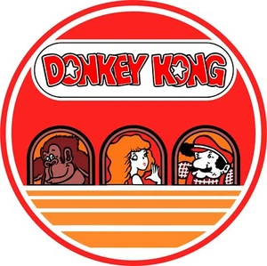 Calcomanía de taburete de barra arcade Donkey Kong laminado de policarbonato resistente a los arañazos - Imagen 1 de 2