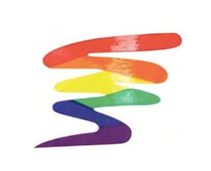 Rainbow Squiggle 3x4 -LGBT Gay Pride Symbol- Gay & Lesbian Support Sticker Decal - Picture 1 of 1