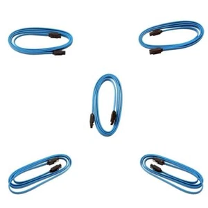 5pcs 1M SATA 3.0 III SATA3 SATAiii High Speed 6GB/s Data Cable Cord Blue - Picture 1 of 12