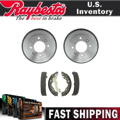 Kit traseiro Raybestos tambores de freio e sapatas de freio para Kia Spectra 2009 2008 2007 - Imagem 1 de 4