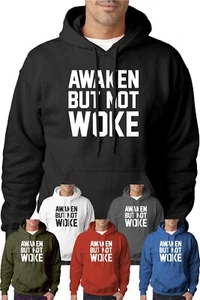 Awaken Not Woke Hoodie Slogan Hoody Clothing Freedom Red Pill Awake Activist - Picture 1 of 7