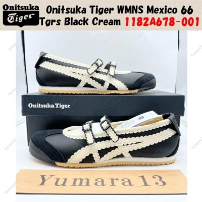Onitsuka Tiger WMNS Mexico 66 Tgrs Black Cream 1182A678-001 Women's Size - Image 1 of 4
