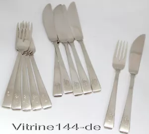 BAUHAUS KLASSIKER Fischbesteck Messer+Gabel BAHNER-DUVE 17700 >800 S/ 6Pers vorh - Bild 1 von 4