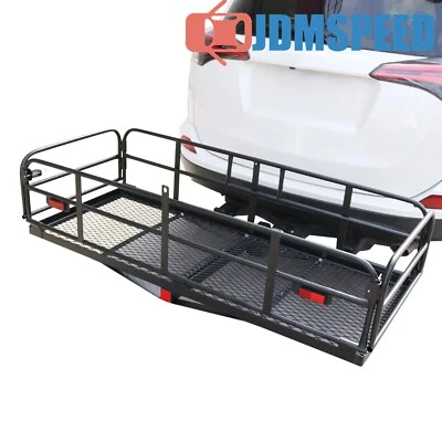  Portaequipajes plegable para carros SUV 500 lb cesta de carga remolque montaje enganche  Foto 1 de 4