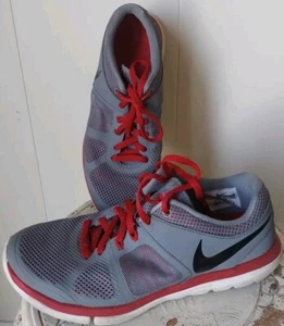 Nike Herren Flex 2014 Größe 7,5 642791 003 grau rot Schnürschuhe - Bild 1 von 10