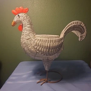 Cesto fioriera pollo in vimini - Foto 1 di 11