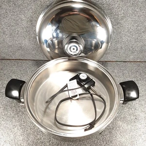 Sartén eléctrica de acero inoxidable Nutri Stahl 12 pulgadas con tapa 1450 W - Imagen 1 de 15