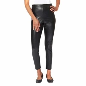 Mario Serrani Women's Black Faux Leather Legging Pants Size MEDIUM - Picture 1 of 2