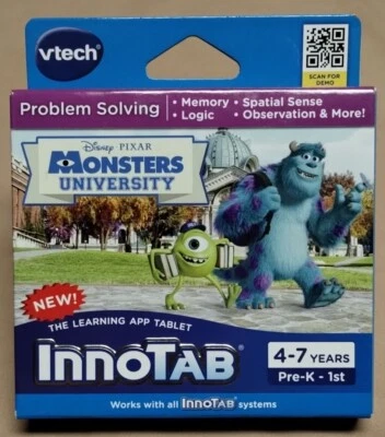 VTech InnoTab ~ Disney Pixar Monsters University Learning Game Cartridge ~ NEW - Image 1 of 4